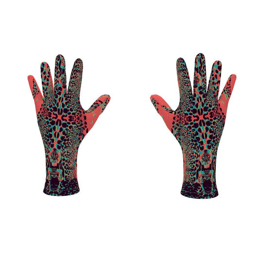Fleece Gloves in octopus pink