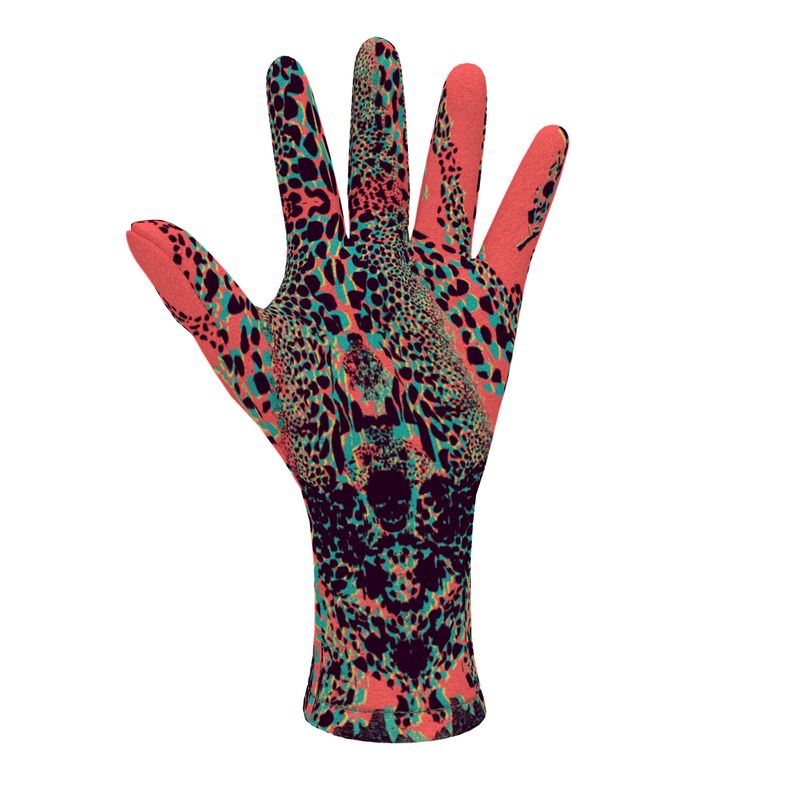 Fleece Gloves in octopus pink