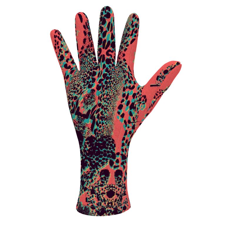Fleece Gloves in octopus pink