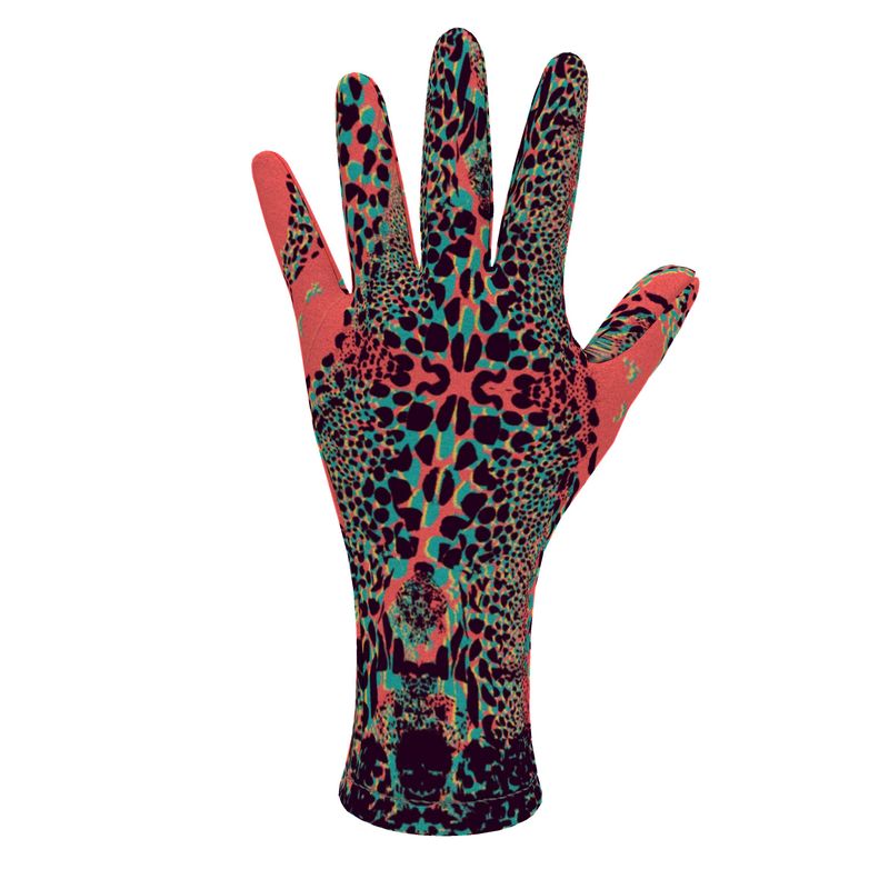 Fleece Gloves in octopus pink