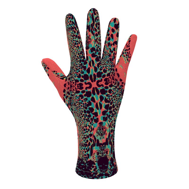 Fleece Gloves in octopus pink
