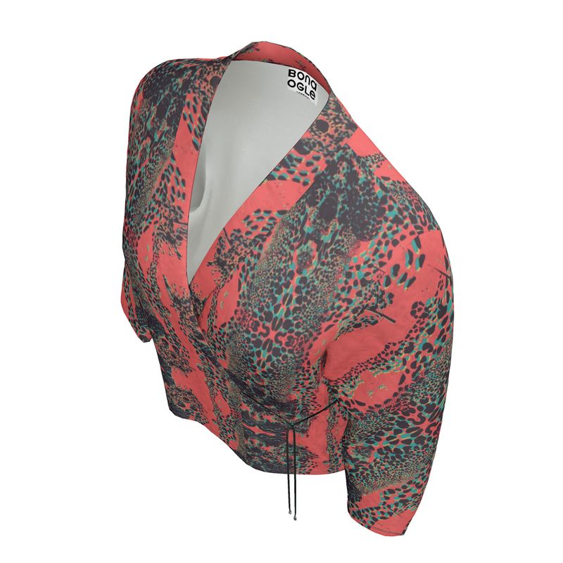 Wrap Blazer in octopus pink