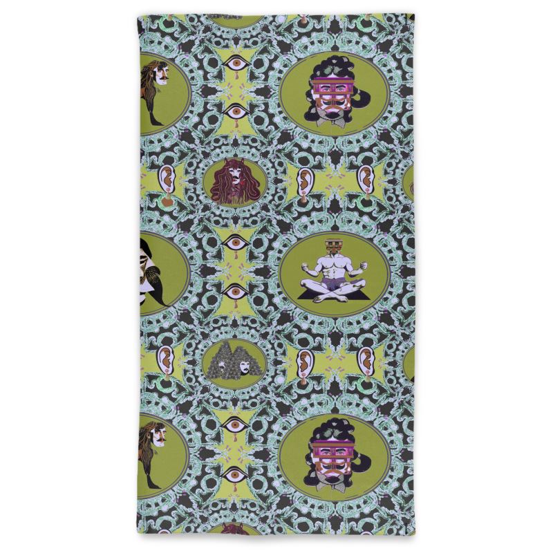 Neck Tube Scarf in creatures green