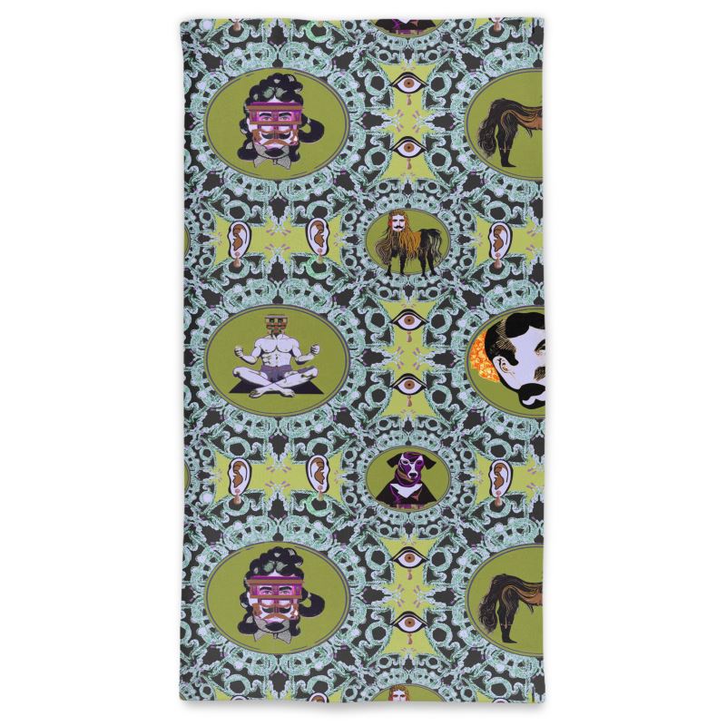 Neck Tube Scarf in creatures green