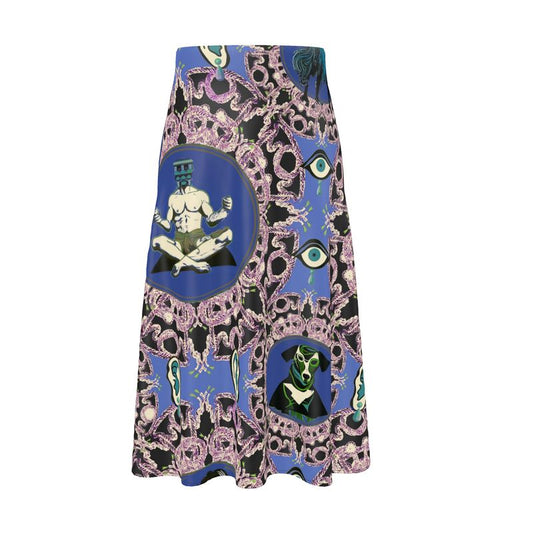 Midi Skirt in creatures violet