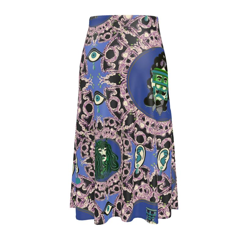 Midi Skirt in creatures violet