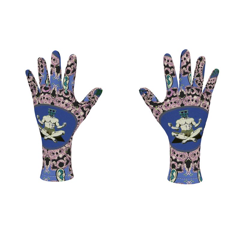 Fleece Gloves in creatures violet