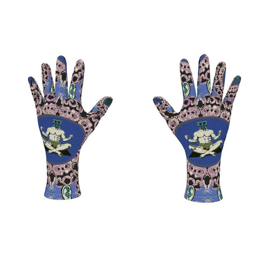 Fleece Gloves in creatures violet