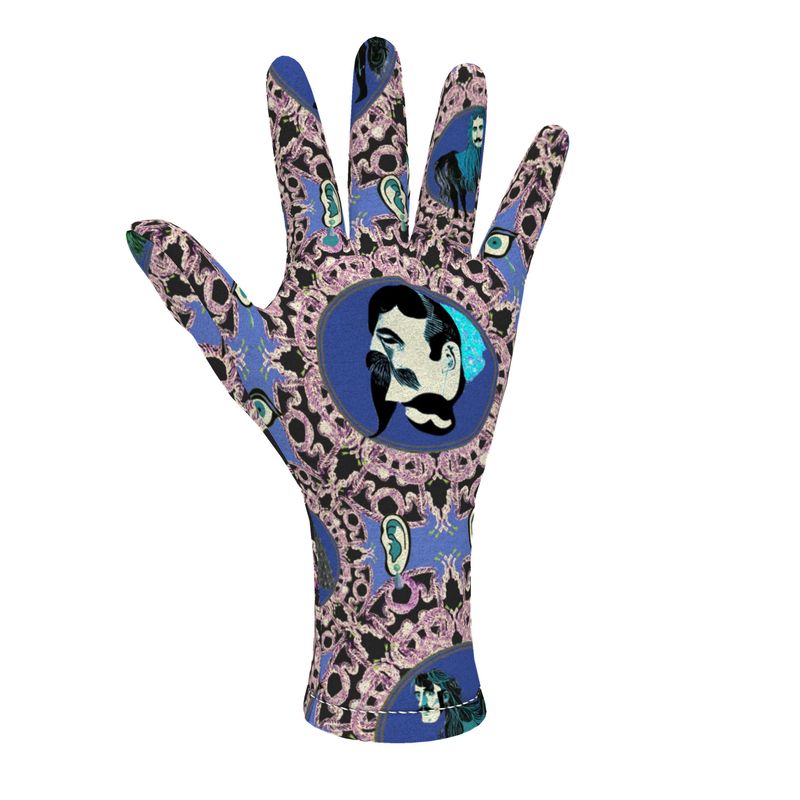 Fleece Gloves in creatures violet