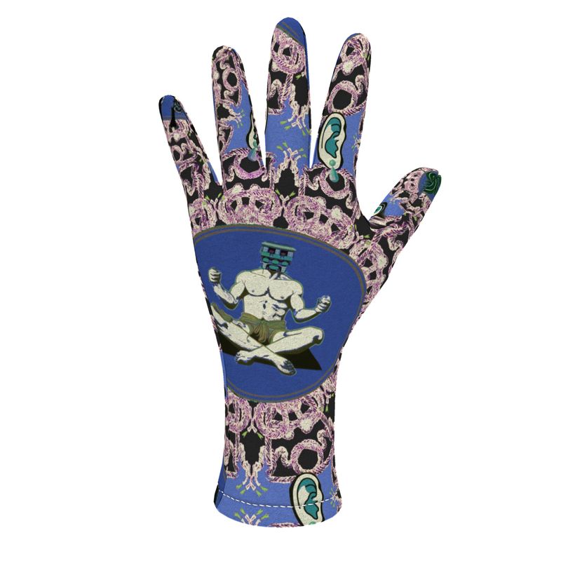 Fleece Gloves in creatures violet