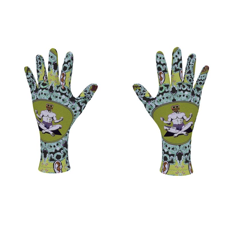 Fleece Gloves in creatures green