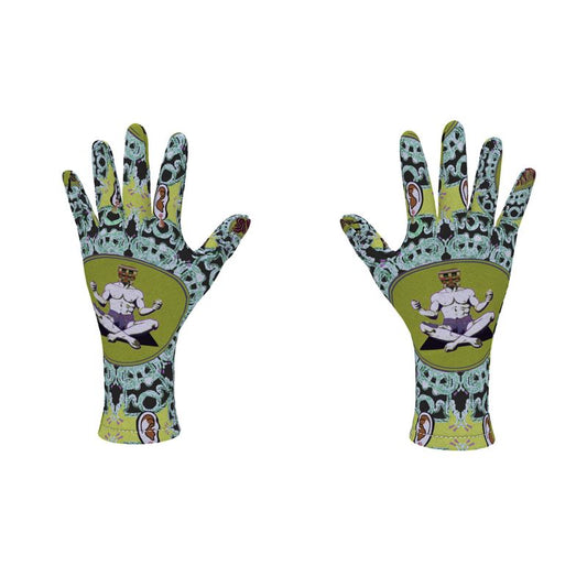 Fleece Gloves in creatures green