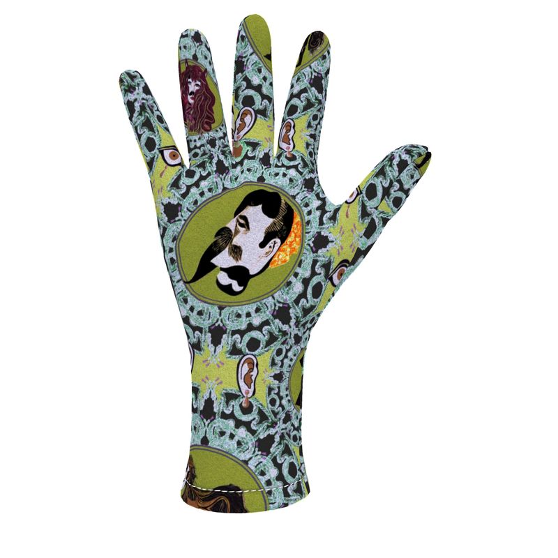 Fleece Gloves in creatures green