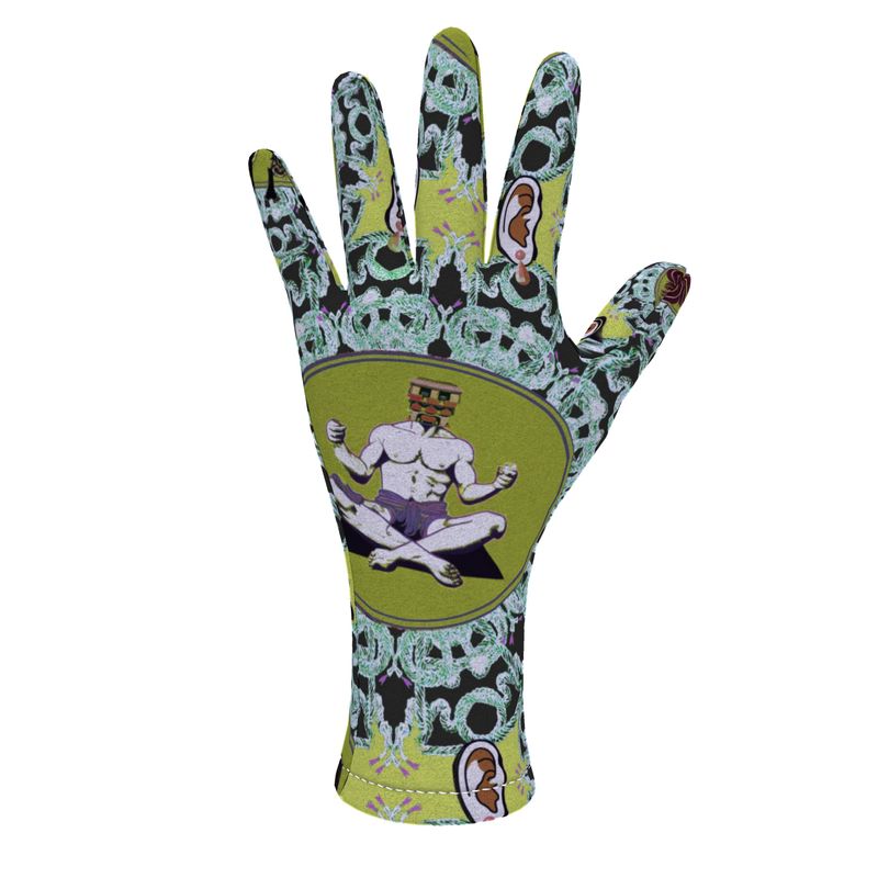 Fleece Gloves in creatures green