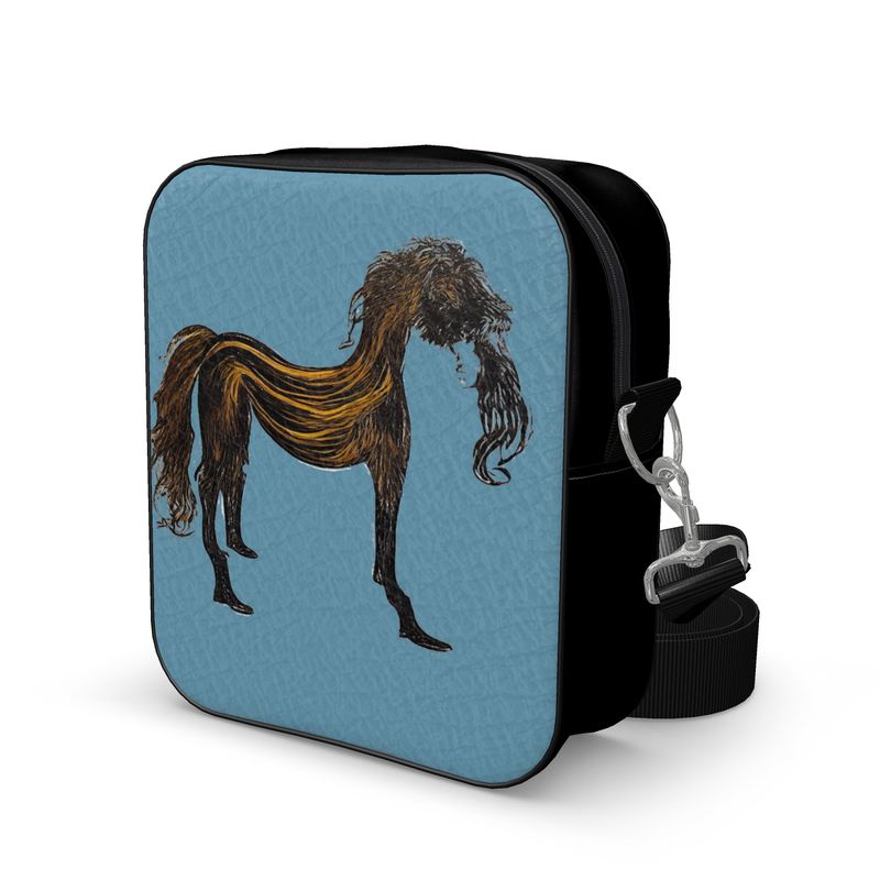 Shoulder bag in hairy horse 3 air force Blue