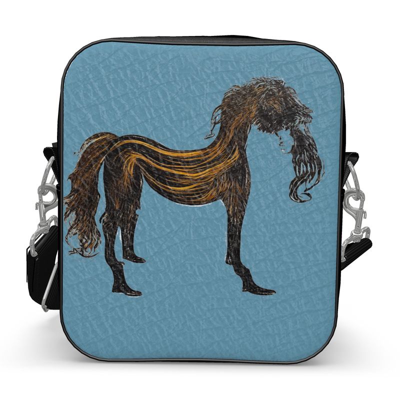 Shoulder bag in hairy horse 3 air force Blue