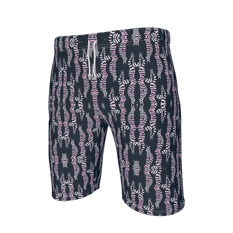 Sweat Shorts in divers colide navy teal and blush