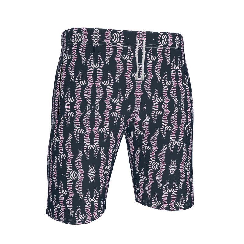 Sweat Shorts in divers colide navy teal and blush