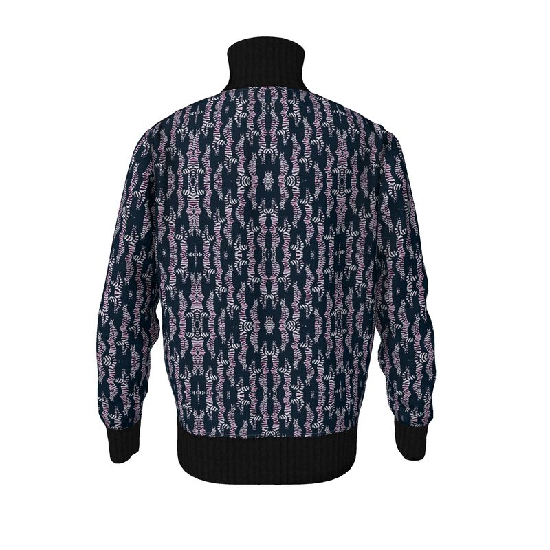 Tracksuit Jacket in Divers Collide Teal Navy and  Blush