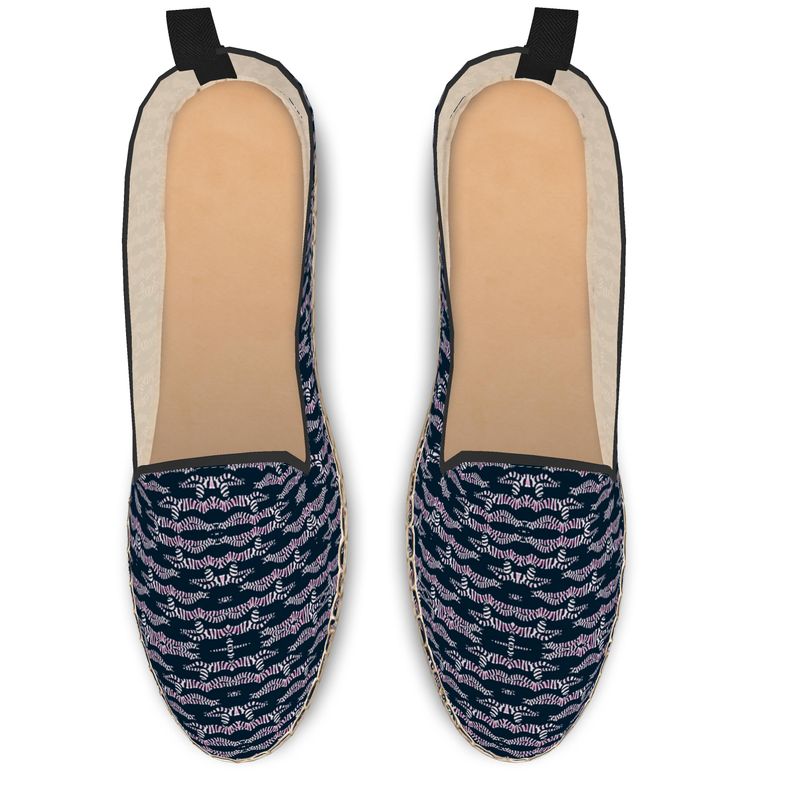 Loafer Espadrilles in divers colide navy teal and blush