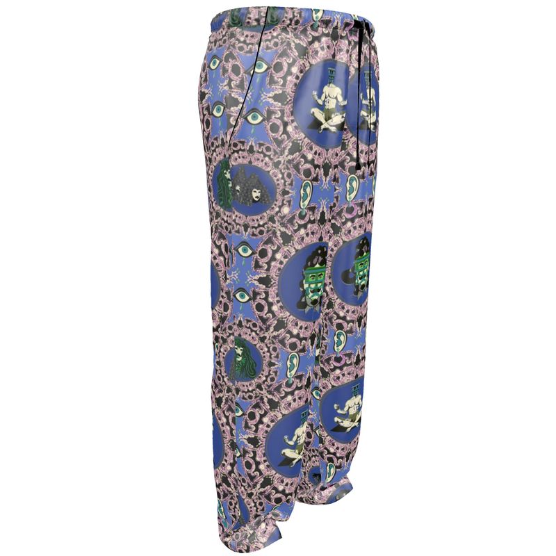 Luxury Pyjama Trousers in creatiures Violet.
