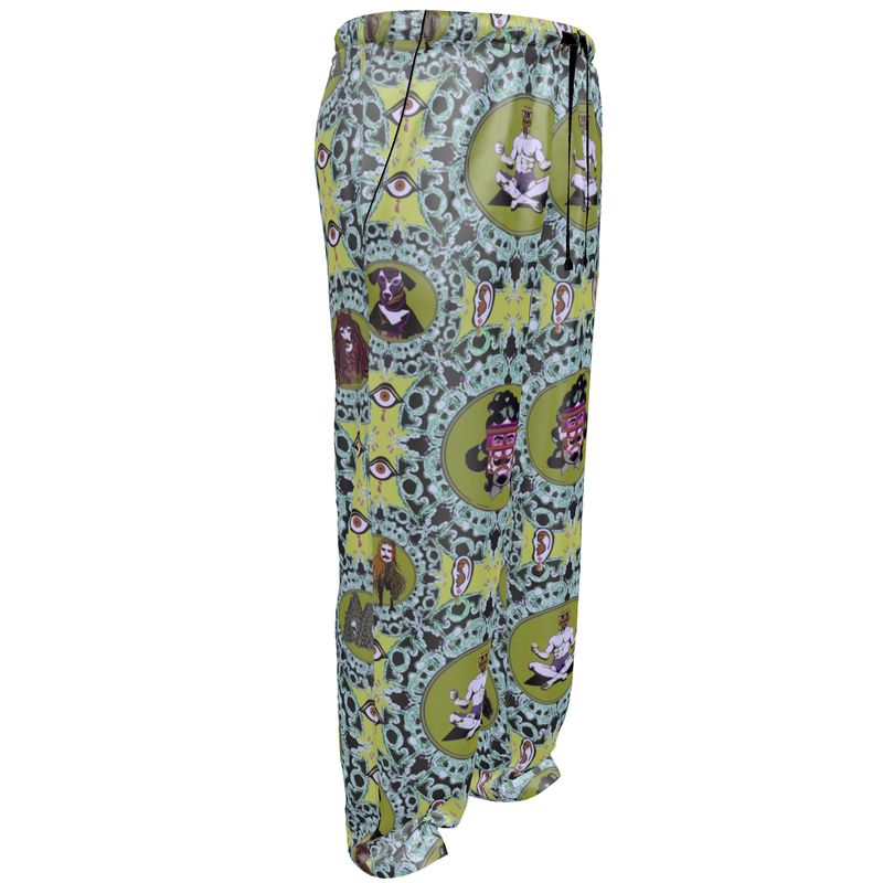 Luxury  Pyjama Trousers in creatures green