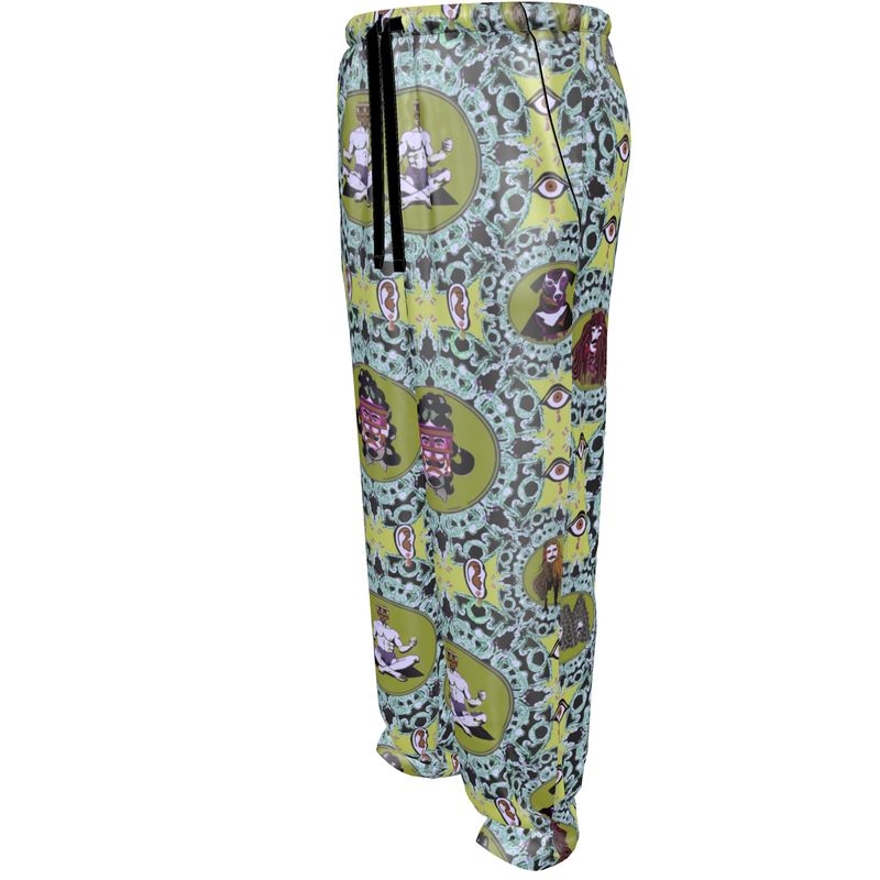 Luxury  Pyjama Trousers in creatures green