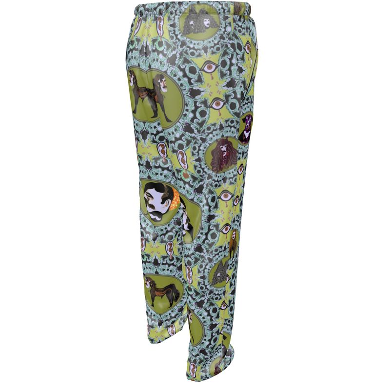 Luxury  Pyjama Trousers in creatures green