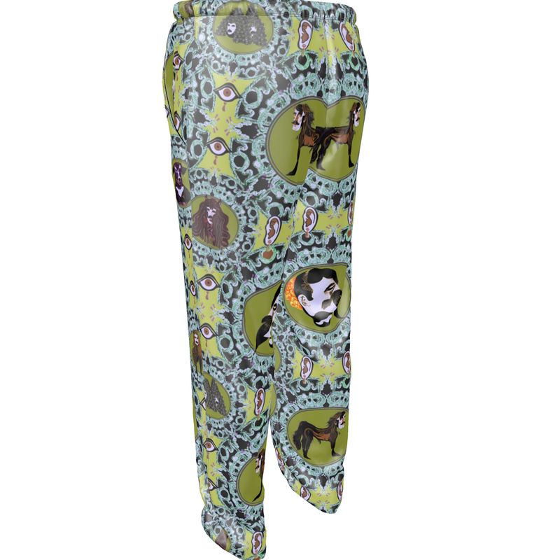 Luxury  Pyjama Trousers in creatures green