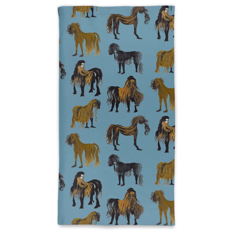 Neck Tube Scaf in hairy horses air force blu