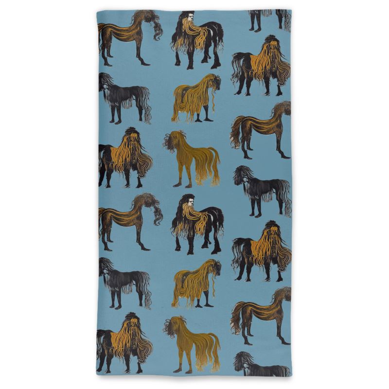 Neck Tube Scaf in hairy horses air force blu