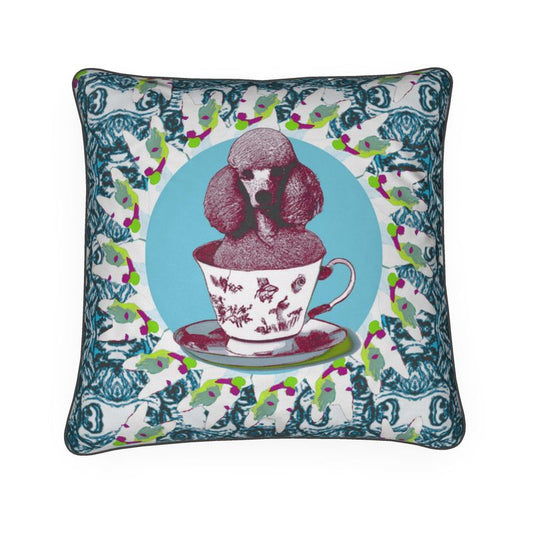 Cushions in teacup poodle turquoise