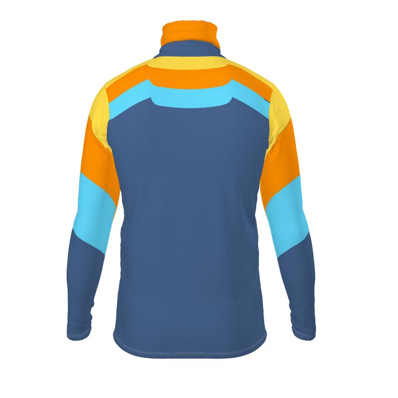 Slim Fit Roll Neck in 3D vivid sky