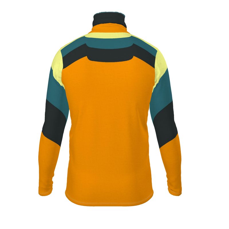 Slim Fit Roll Neck in 3D orange