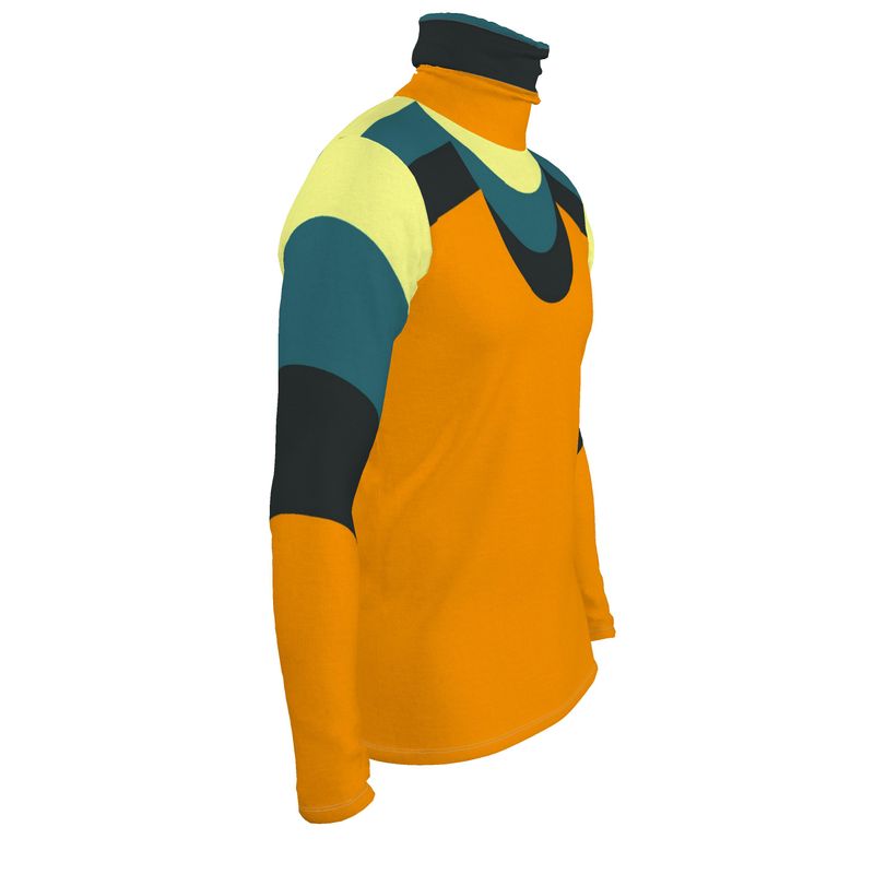 Slim Fit Roll Neck in 3D orange