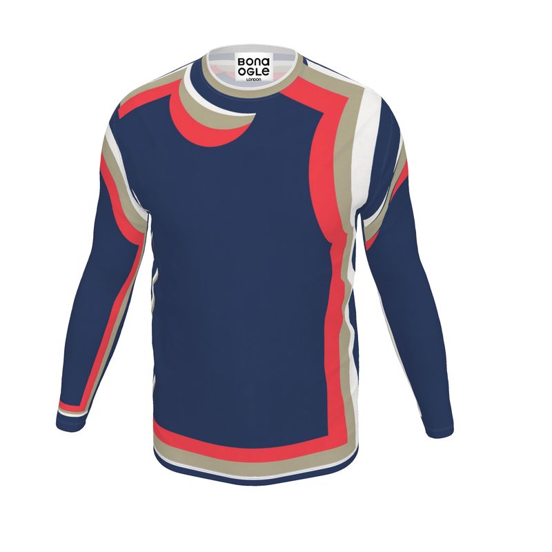 T-Shirt in  3D Wonky Blue