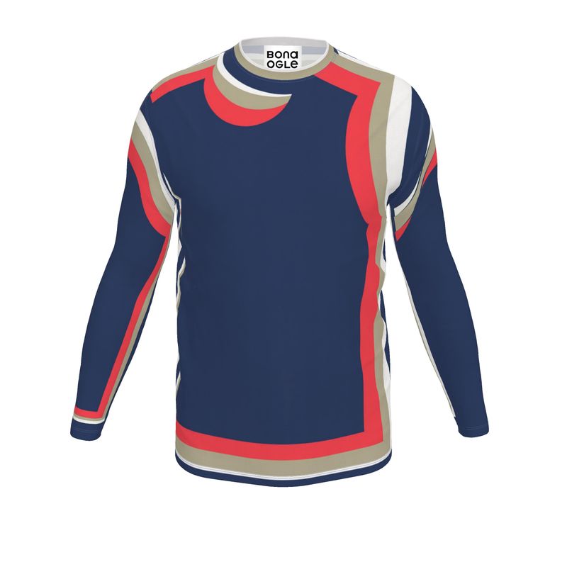 T-Shirt in  3D Wonky Blue