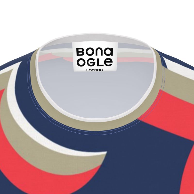 T-Shirt in  3D Wonky Blue