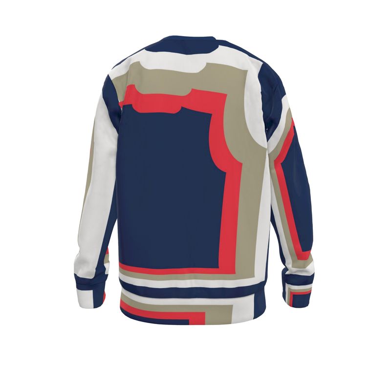 Sweatshirt in 3D wonky sports blue