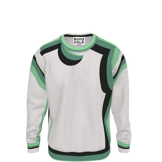 Sweatshirt in 3D 2 grey green