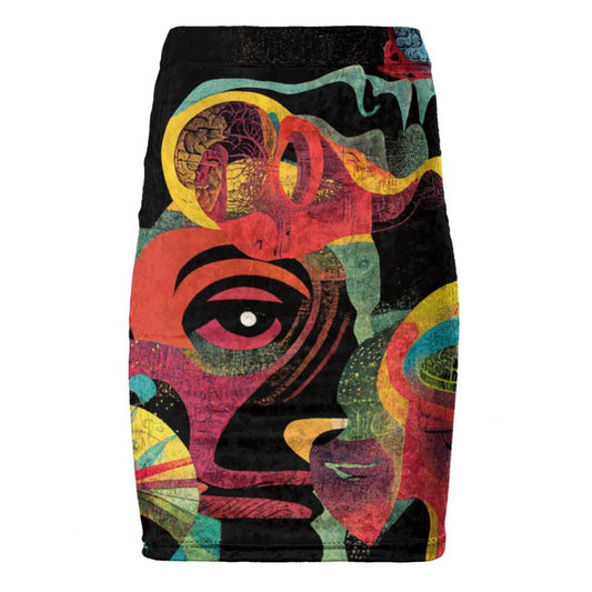 Pencil Skirt in big heads