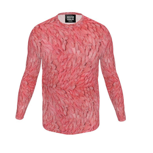 LS T-Shirt in pink fluff feathers