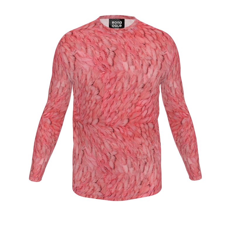 LS T-Shirt in pink fluff feathers