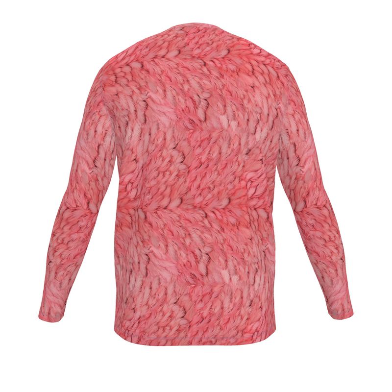 LS T-Shirt in pink fluff feathers