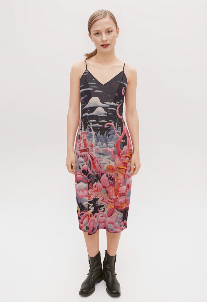 Sleeveless Midi Dress in neverending snail