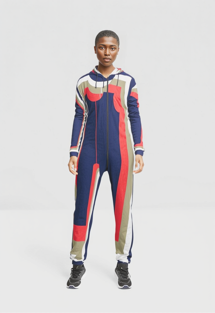 Boiler Suit in 3D wonky blue