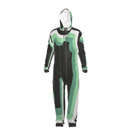 Boiler suit in 3D wonky green