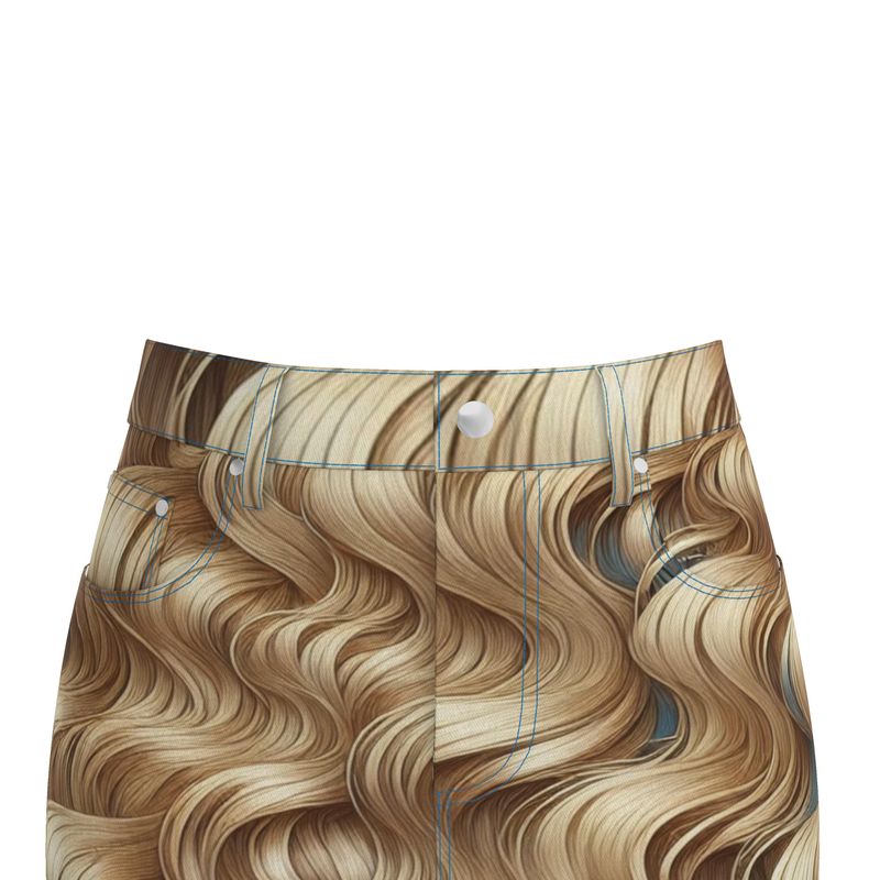 Denim Mini Skirt in Riah Blonde