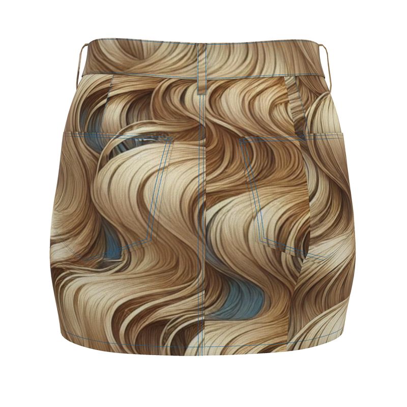 Denim Mini Skirt in Riah Blonde