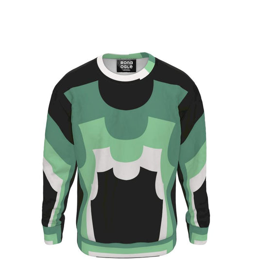 Sweatshirt in 3d one pill green